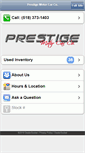 Mobile Screenshot of prestigemotorcar.com