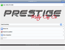 Tablet Screenshot of prestigemotorcar.com